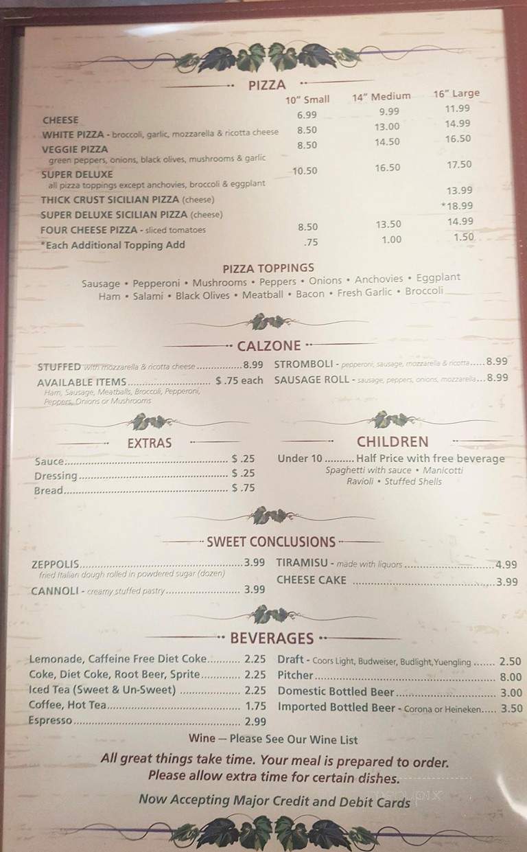 Little Joey's Pizzeria Restaurant - Beverly Hills, FL menu_pic