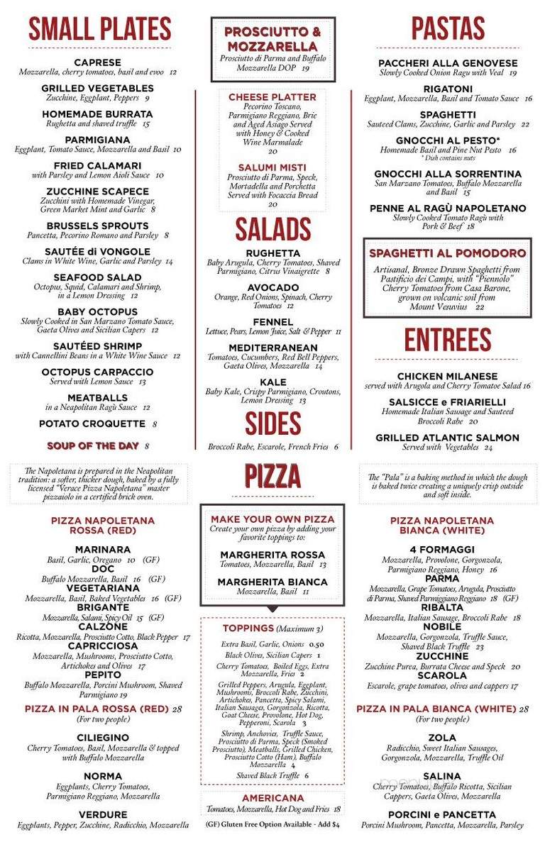 Ribalta - New York, NY menu_pic