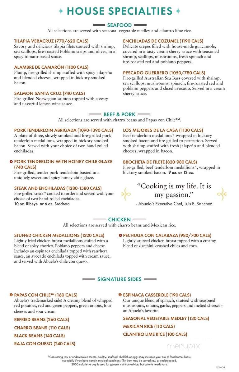Abuelo's Mexican Restaurant - Fort Worth, TX menu_pic