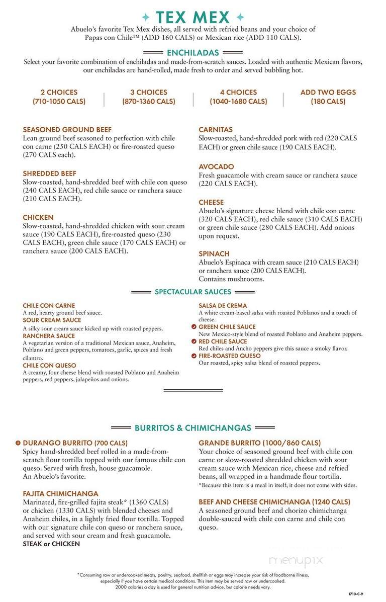 Abuelo's Mexican Restaurant - Fort Worth, TX menu_pic