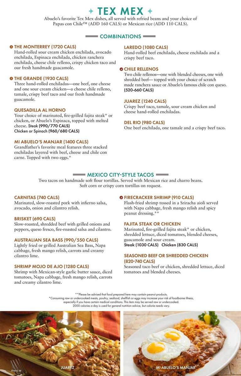 Abuelo's Mexican Restaurant - Fort Worth, TX menu_pic