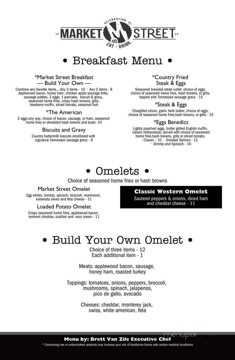 Market Street Cafe - Orlando, FL menu_pic