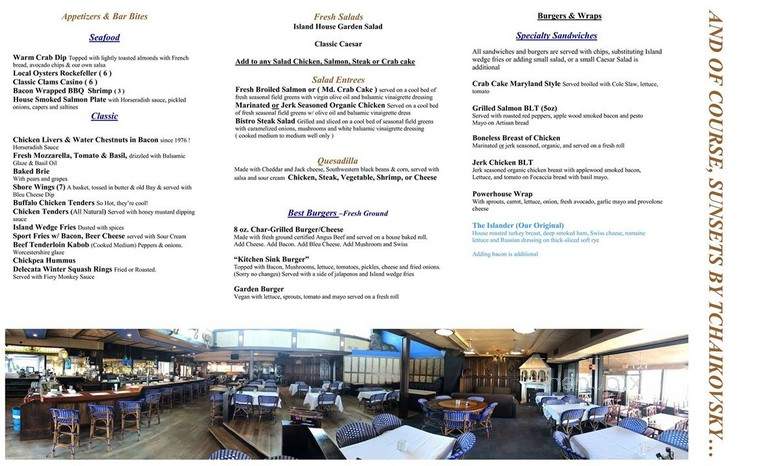Fager's Island - Ocean City, MD menu_pic