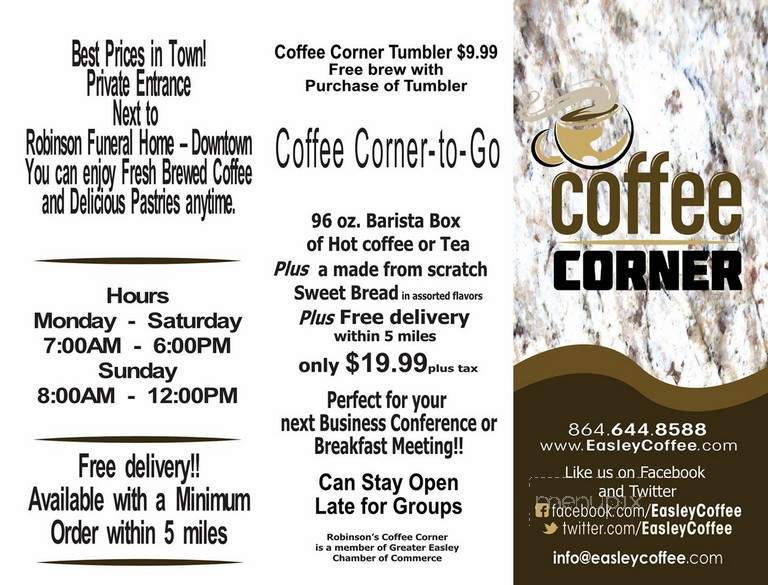 Coffee Corner - Easley, SC