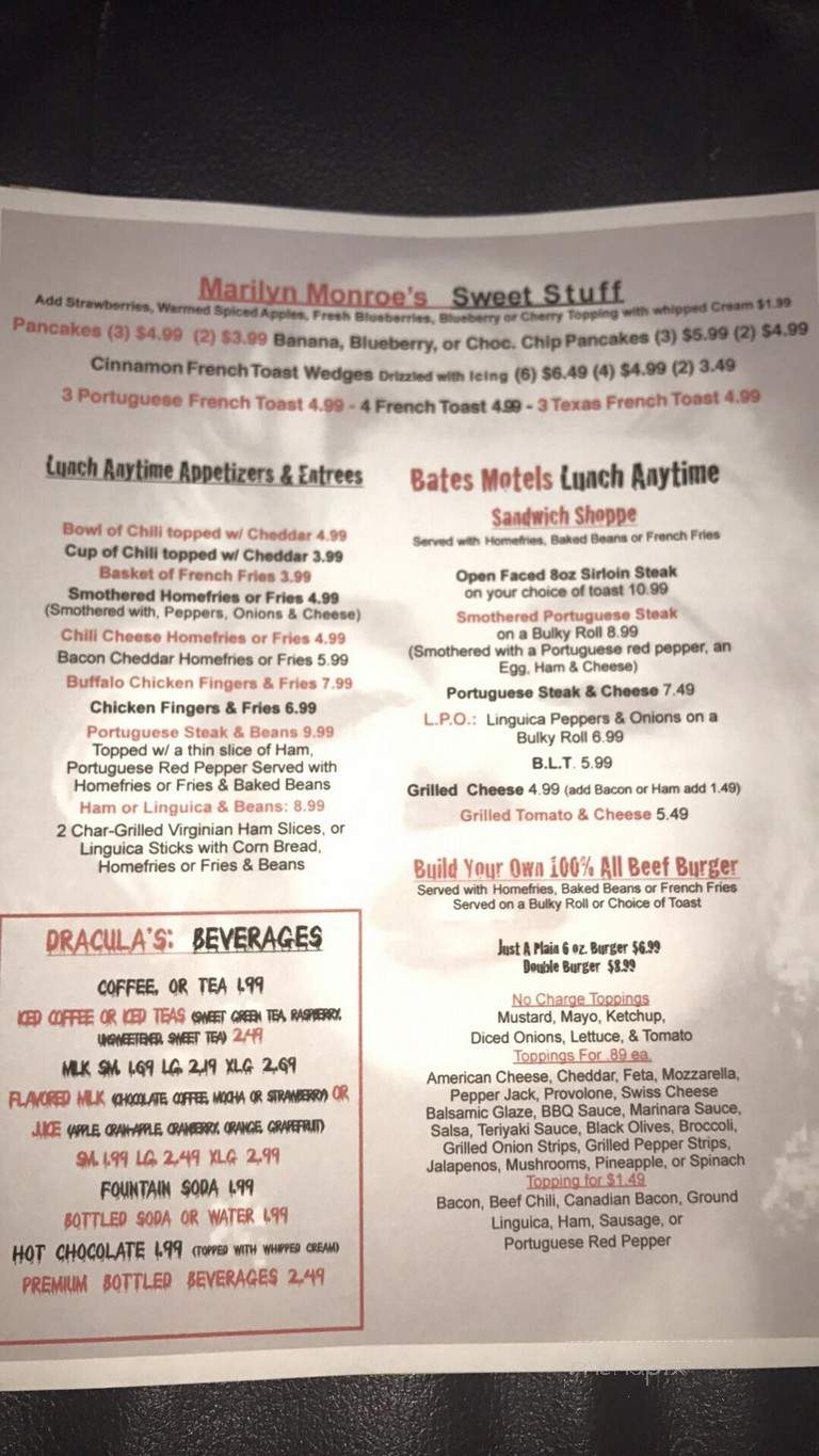 DeAvila's Restaurant and Catering - Taunton, MA menu_pic