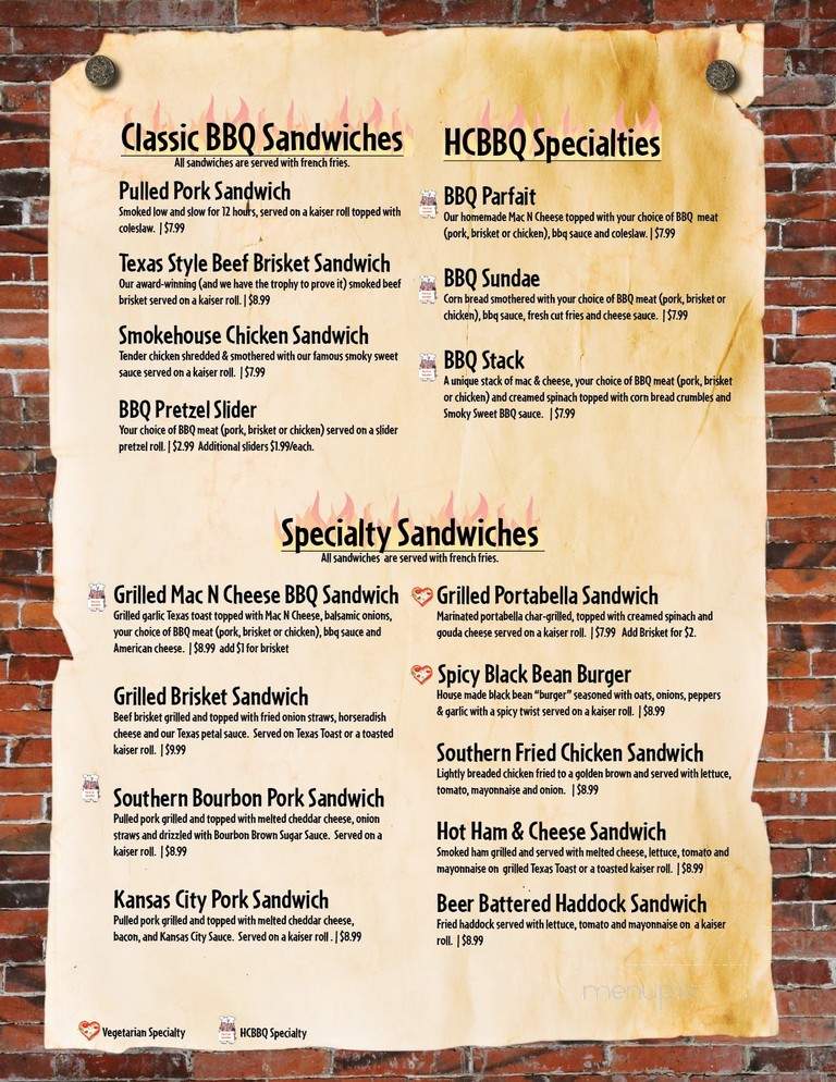 Horner's Corner BBQ - Carlisle, PA menu_pic