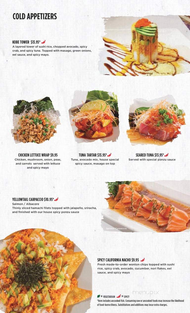 Kobe Hibachi Grill and Sushi - Fayetteville, AR menu_pic
