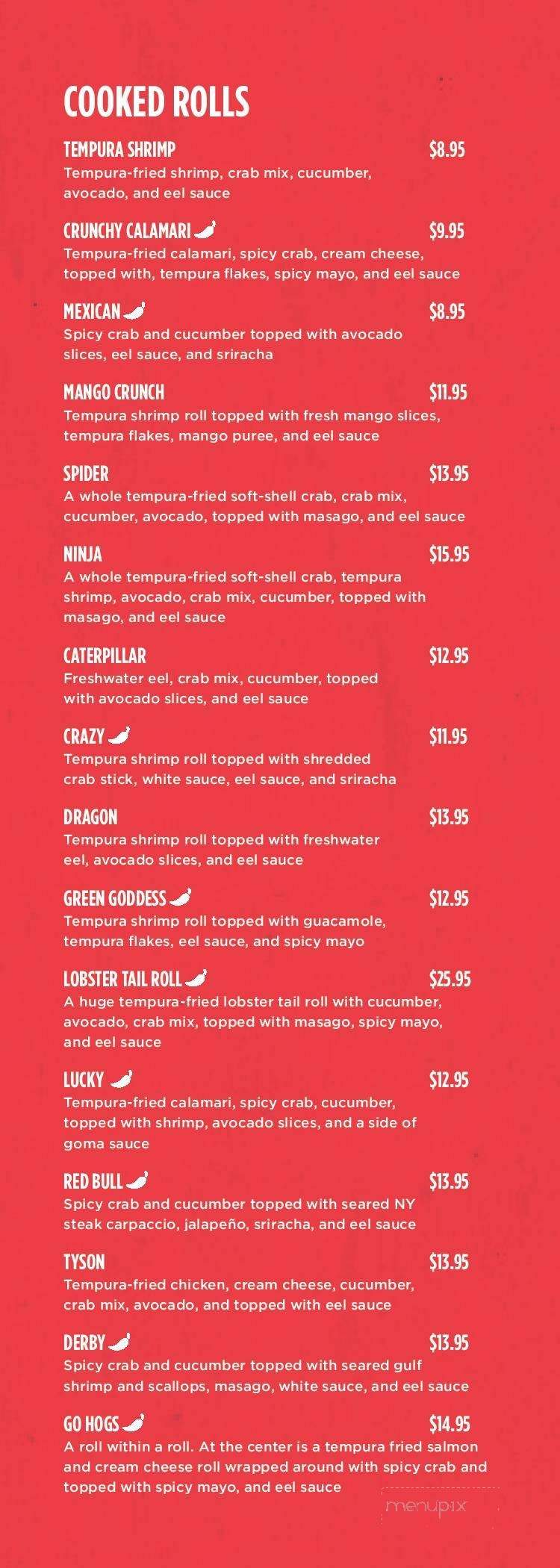 Kobe Hibachi Grill and Sushi - Fayetteville, AR menu_pic