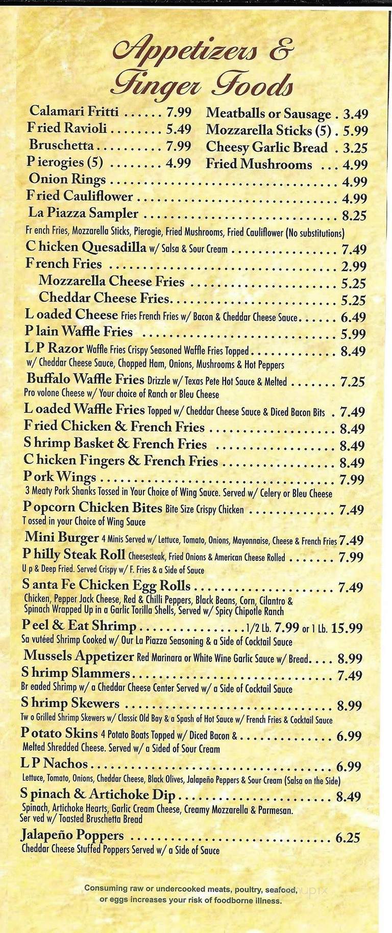 La Piazza Italian Restorante - Lititz, PA menu_pic