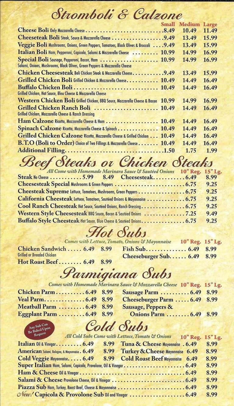 La Piazza Italian Restorante - Lititz, PA menu_pic