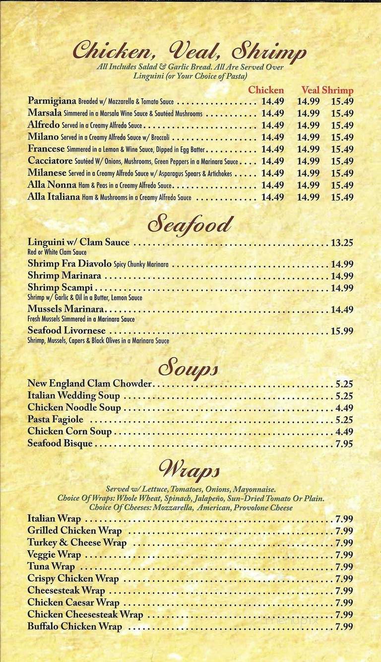 La Piazza Italian Restorante - Lititz, PA menu_pic