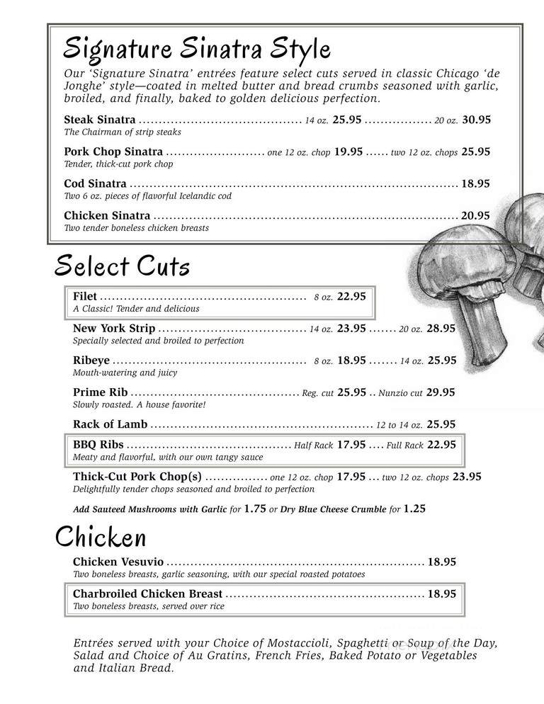 Nunzio's Restaurant - Loves Park, IL menu_pic