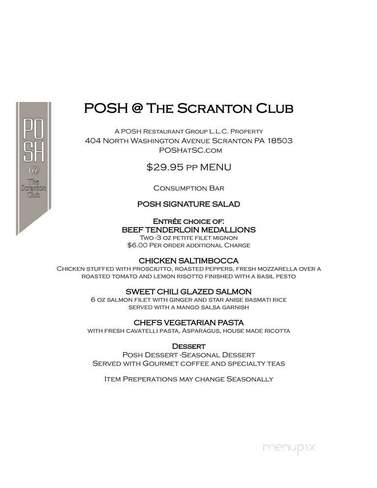 POSH @ The Scranton Club - Scranton, PA