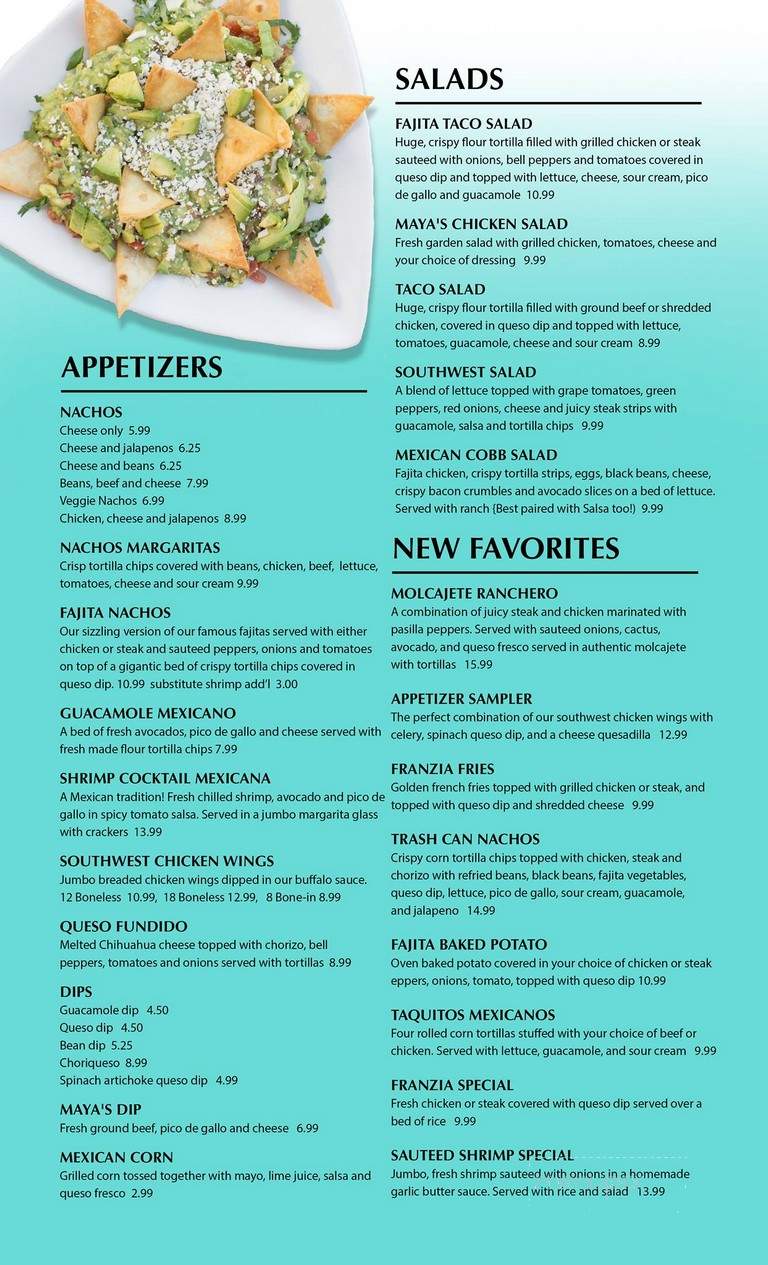 Las Margaritas - Columbia, MO menu_pic