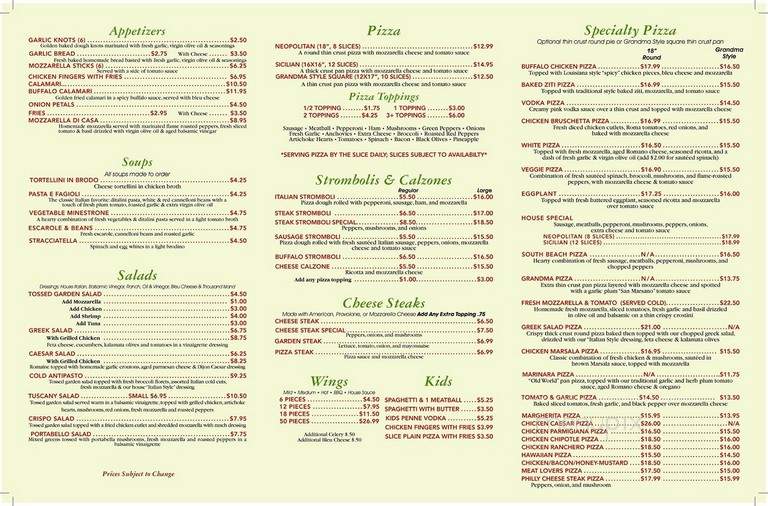 Rosario's Pizzeria - Clarks Summit, PA menu_pic