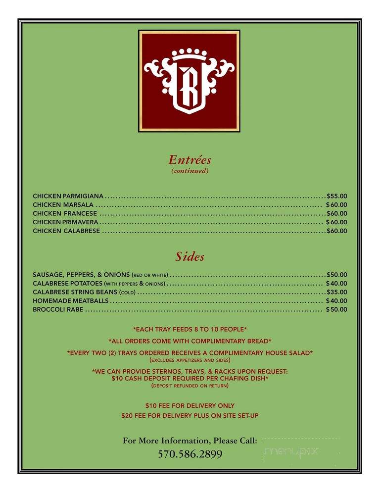 Rosario's Pizzeria - Clarks Summit, PA menu_pic