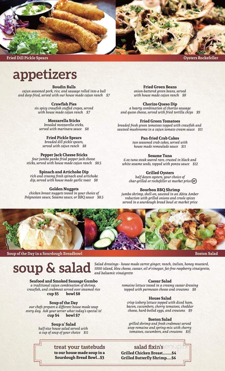 Boston Restaurant - Amite, LA menu_pic
