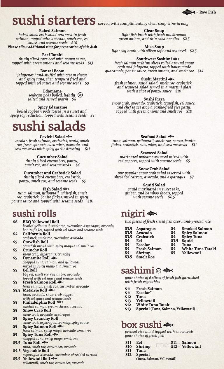 Boston Restaurant - Amite, LA menu_pic