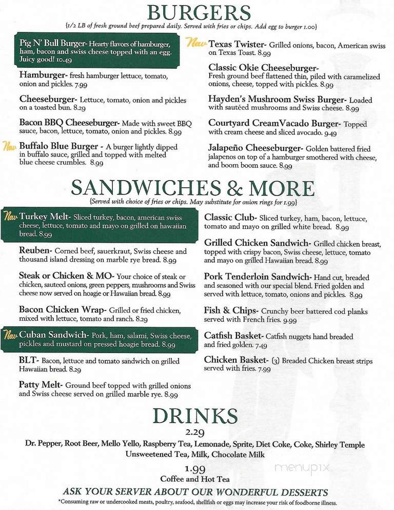 Courtyard Grill & Bar - Clinton, MO menu_pic