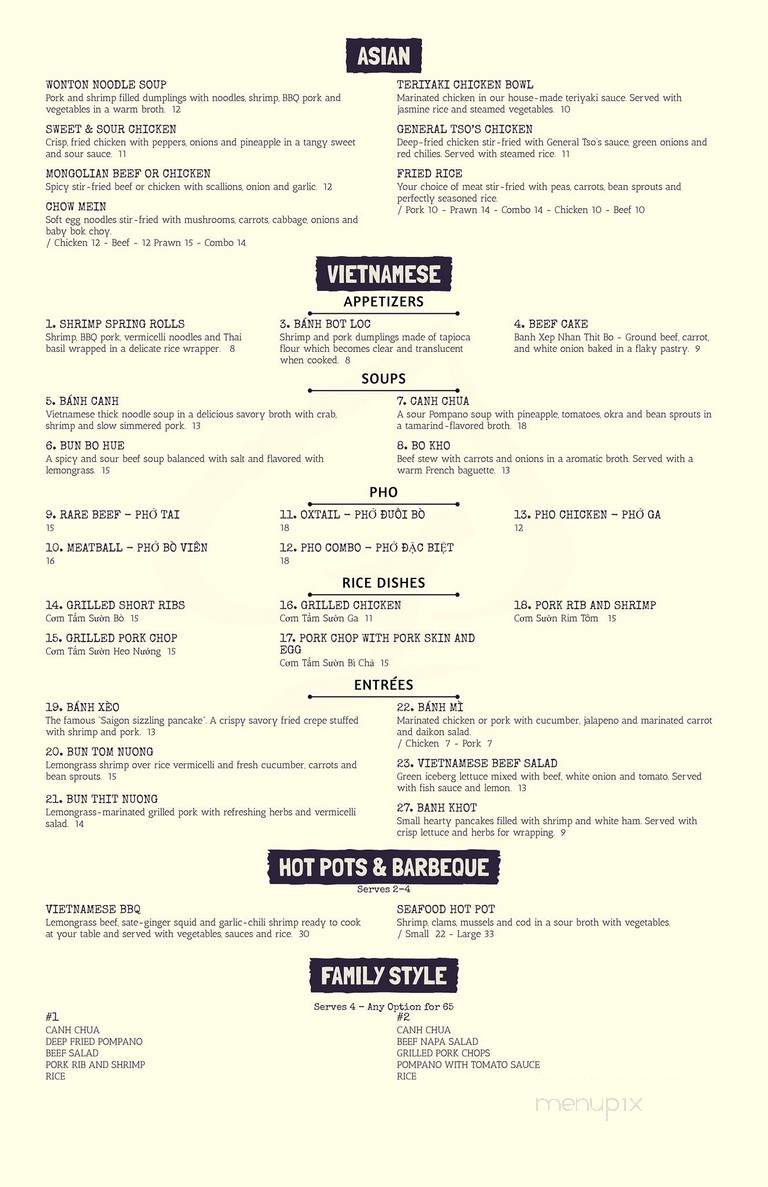 Restaurant at Great American Casino - Lakewood, WA menu_pic