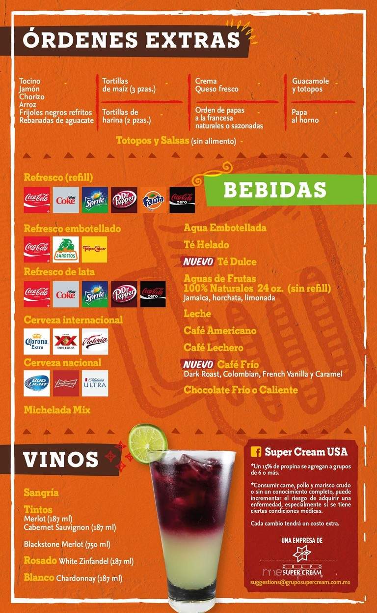 Super Cream - Brownsville, TX menu_pic