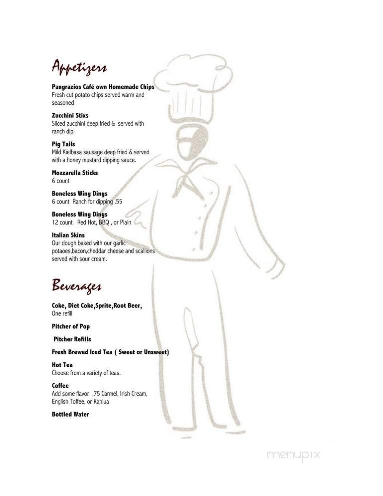 Pangrazios' Cafe - Scio, OH menu_pic