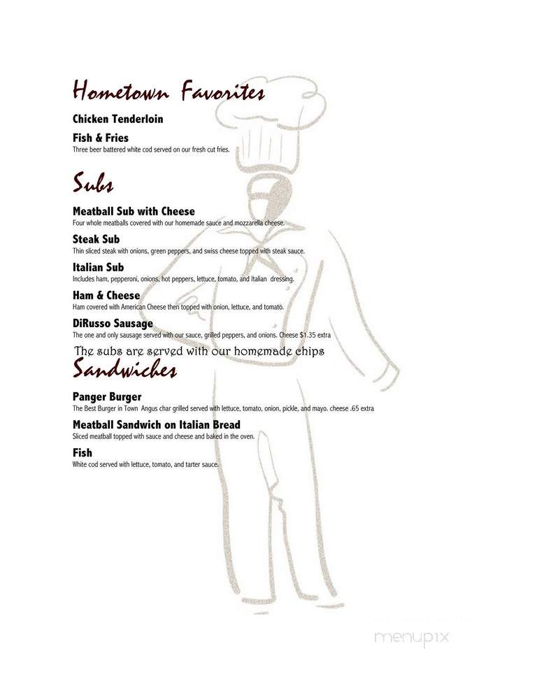 Pangrazios' Cafe - Scio, OH menu_pic
