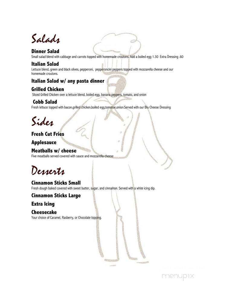 Pangrazios' Cafe - Scio, OH menu_pic