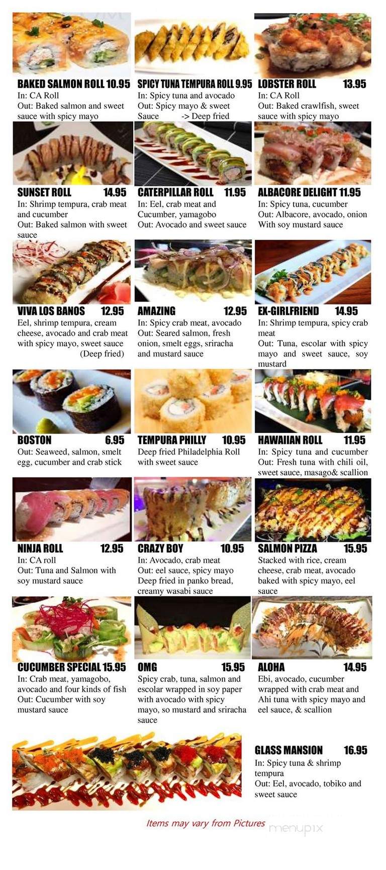 Sugoi Sushi - San Francisco, CA menu_pic