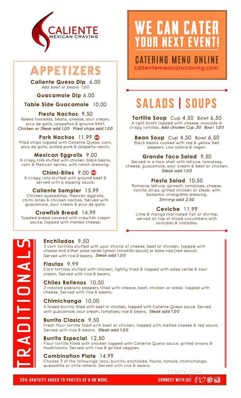 Caliente Mexican Craving Lsu Location - Baton Rouge, LA menu_pic