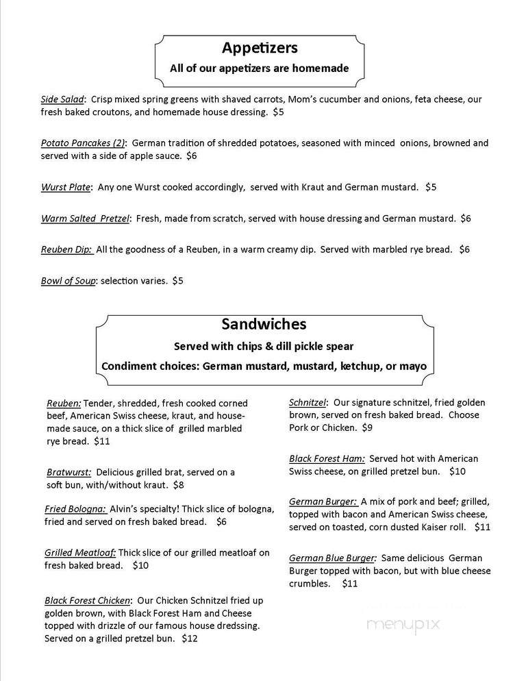 The German Table - Cole Camp, MO menu_pic