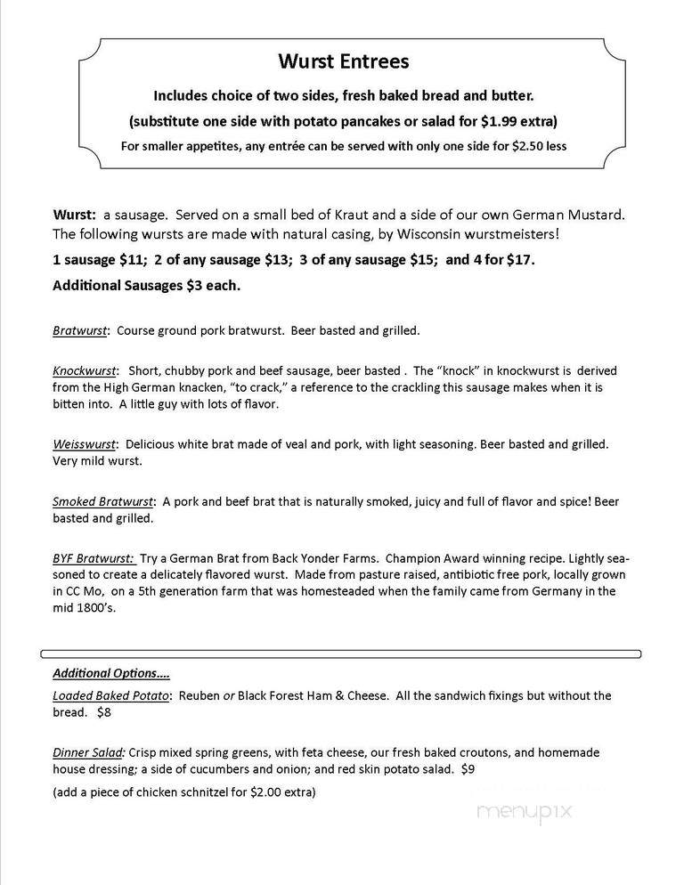 The German Table - Cole Camp, MO menu_pic