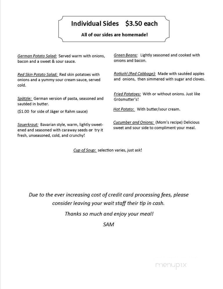 The German Table - Cole Camp, MO menu_pic