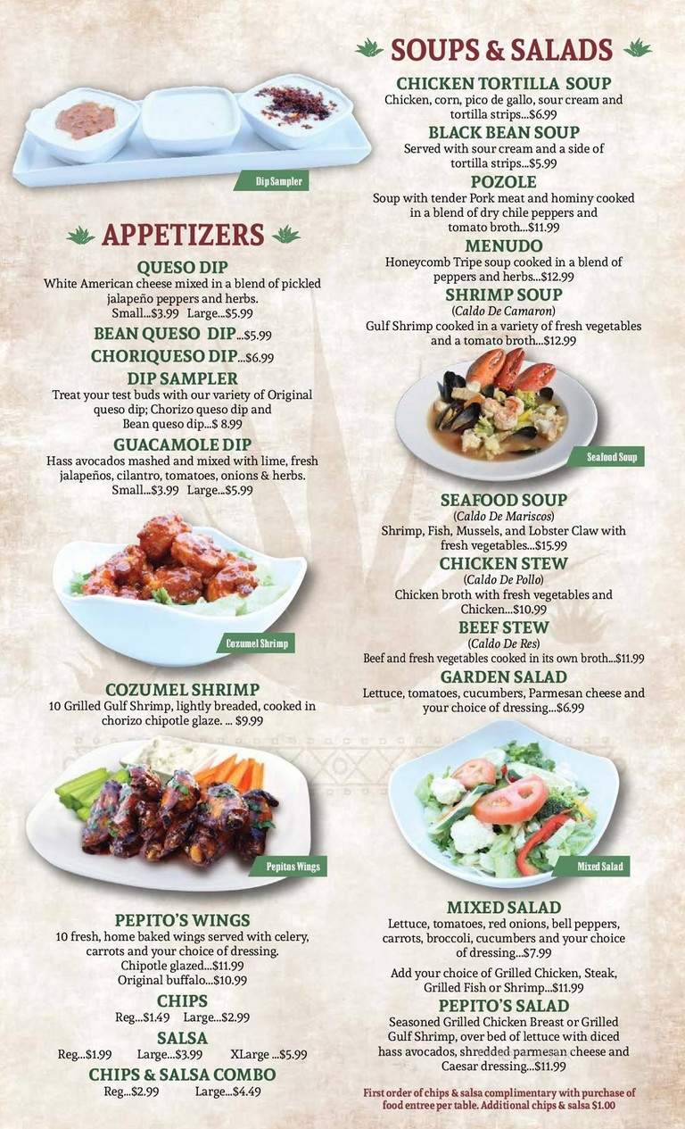 Pepito's Mexican Restaurant - Destin, FL menu_pic