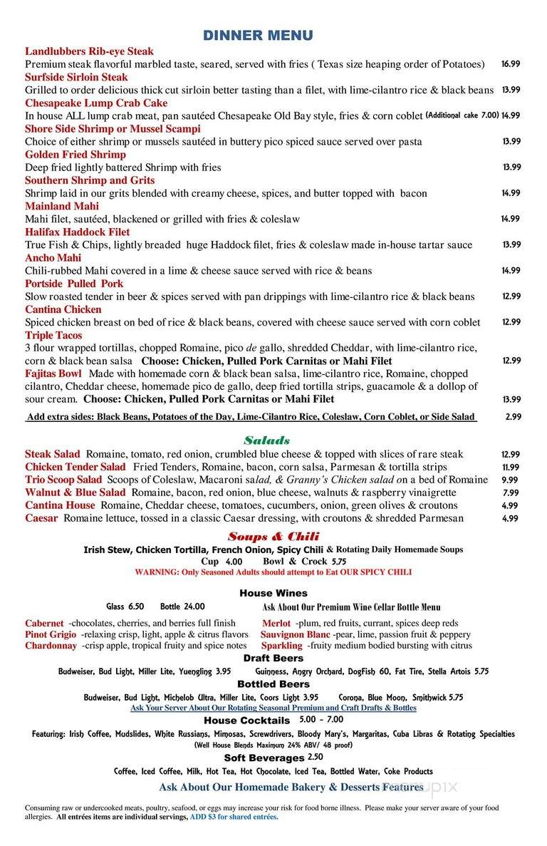 Scuttle Butts - Daytona Beach, FL menu_pic