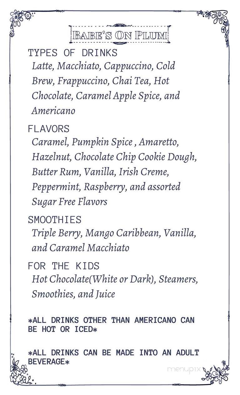 Babes - Havana, IL menu_pic