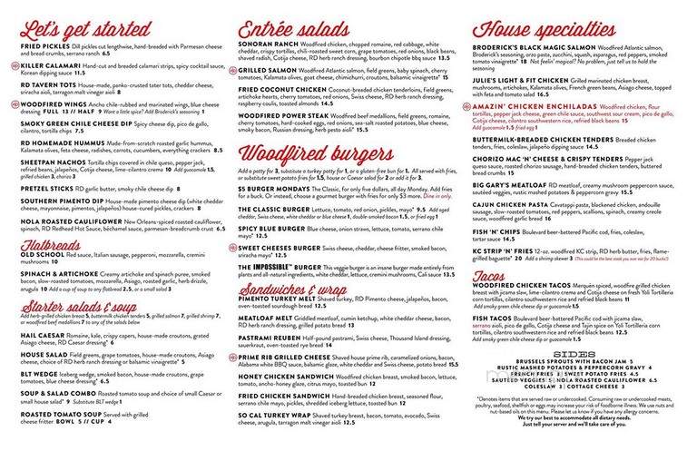 Red Door Grill - Leawood, KS menu_pic
