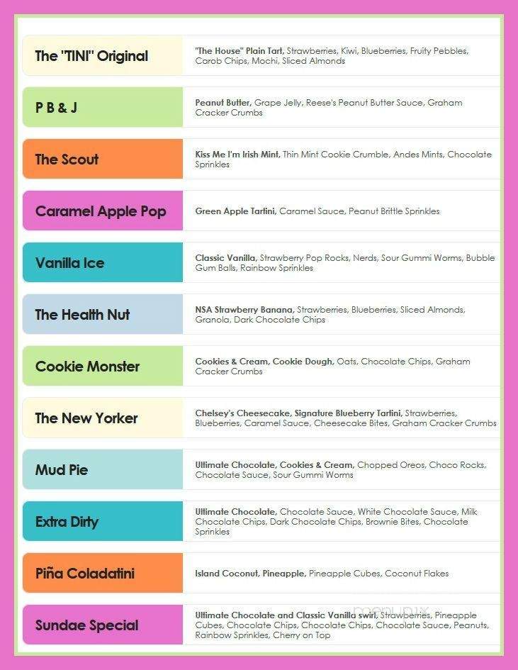 Yogurtini Self Serve Frozen Yogurt - Alpharetta, GA menu_pic