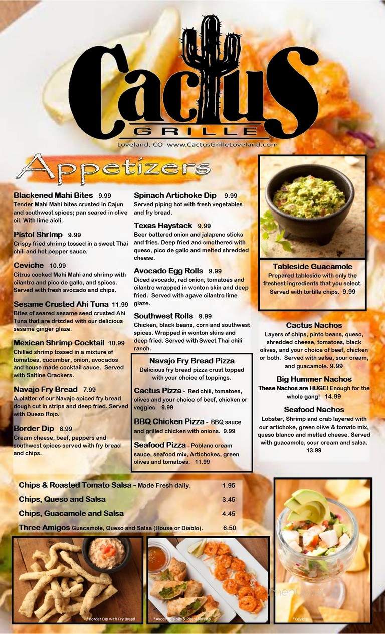Cactus Grille - Loveland, CO menu_pic