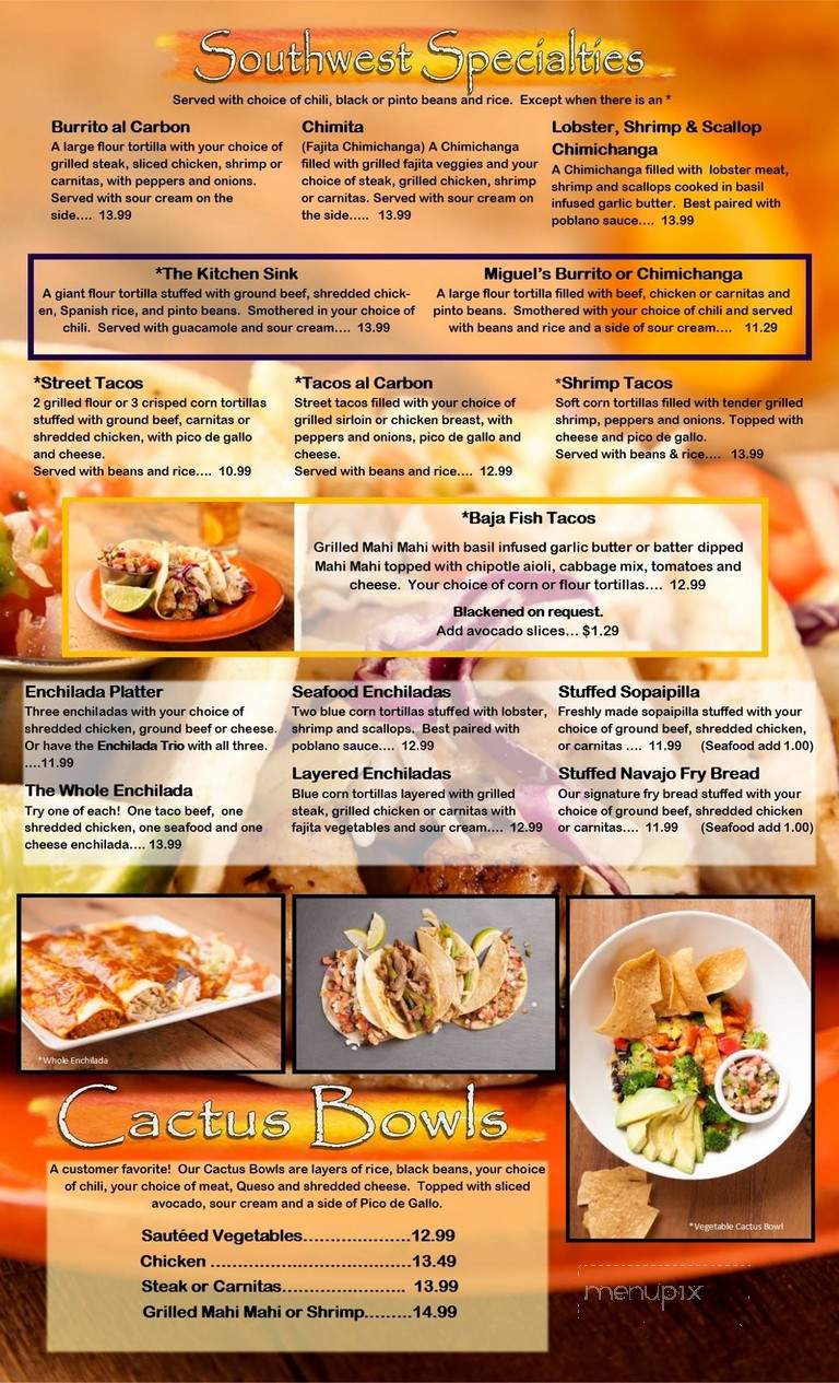 Cactus Grille - Loveland, CO menu_pic