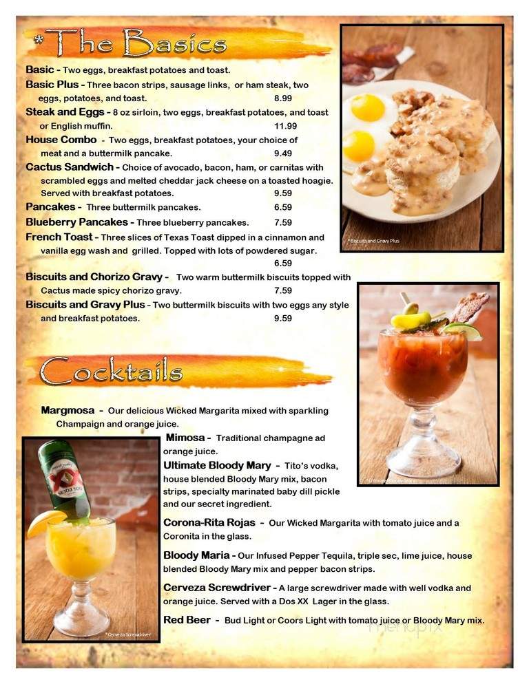 Cactus Grille - Loveland, CO menu_pic