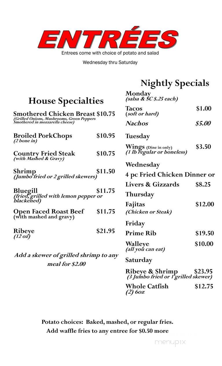 The Farmhouse - Delavan, IL menu_pic