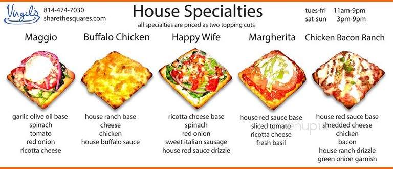 Virgil's Plate - Erie, PA menu_pic