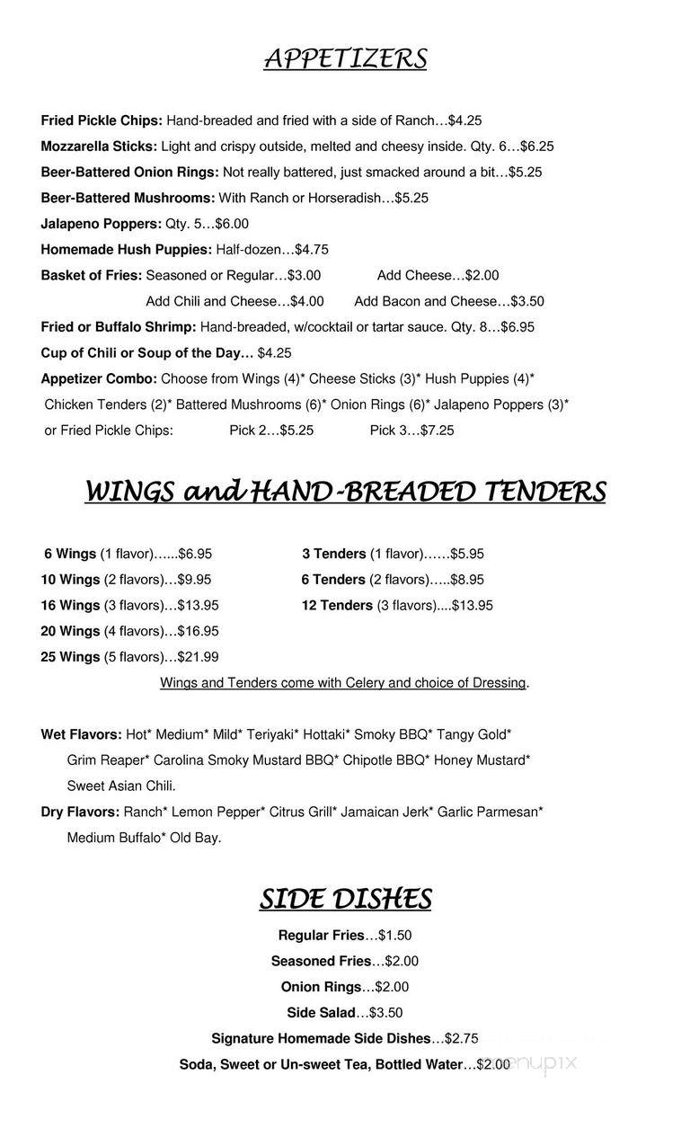Smokey's Place - North Charleston, SC menu_pic
