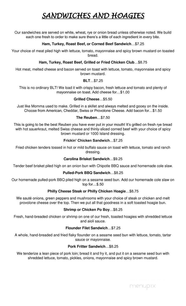 Smokey's Place - North Charleston, SC menu_pic