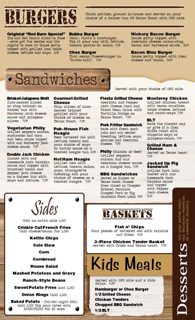 Chez Bubba Cafe - Seward, NE menu_pic