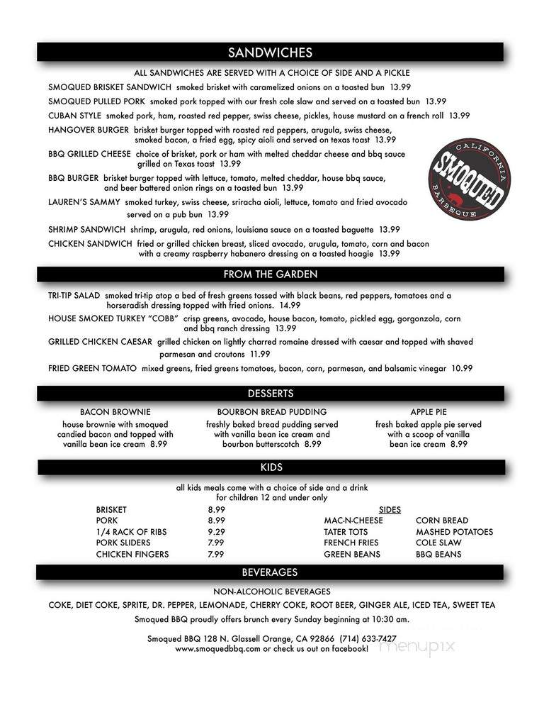 Smoqued California BBQ - Orange, CA menu_pic