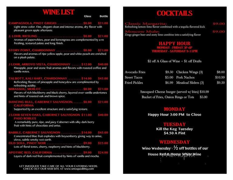 Smoqued California BBQ - Orange, CA menu_pic