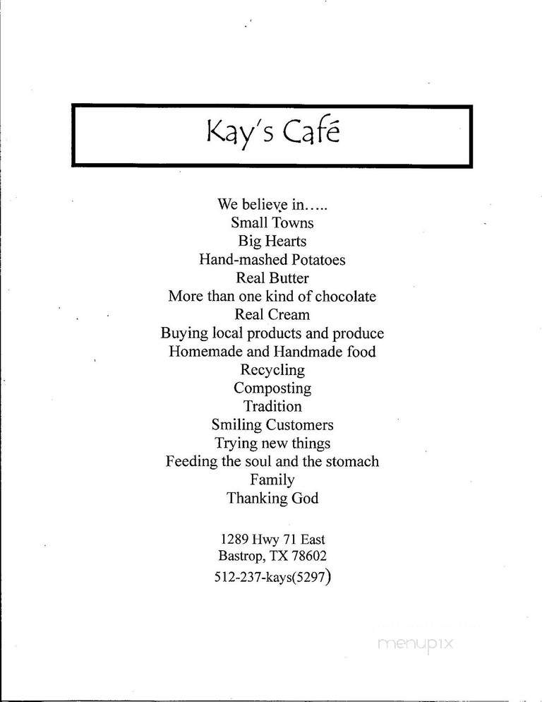 Kay's Cafe - Bastrop, TX