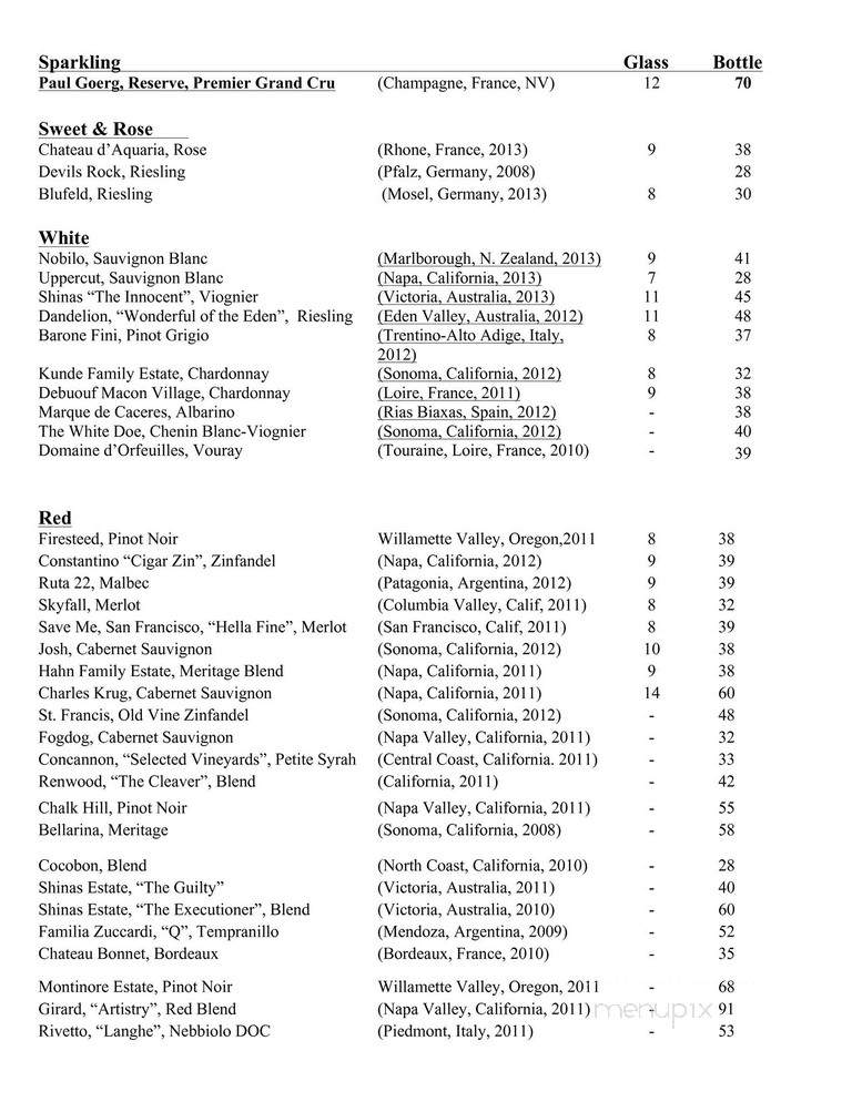 Tavro 13 - Swedesboro, NJ menu_pic